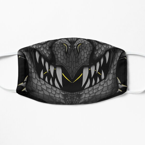Grey Dragon Mouth Mask V2 Flat Mask