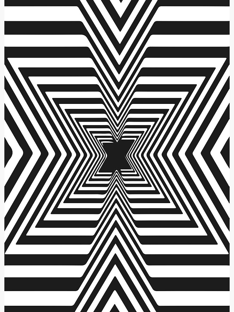 Retro Black And White Optical Illusion Graphic