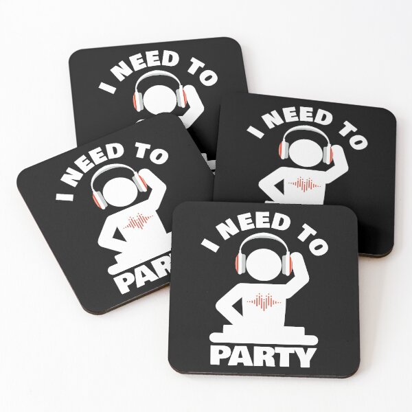 Item preview, I Need to Party - Orange White On Black - Techno - Psytrance - House - Drum and Bass designed and sold by NoMatterLab.