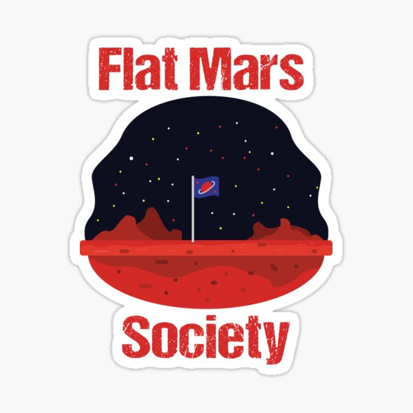 Item preview, Flat Mars Society Conspiracy Theory Hidden Science Earth designed and sold by ILHAMI.