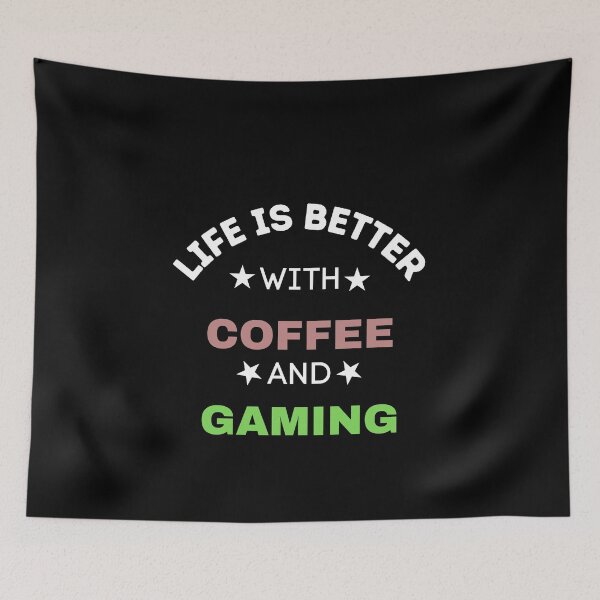 Item preview, life is better with coffee and gaming designed and sold by srm-creations.