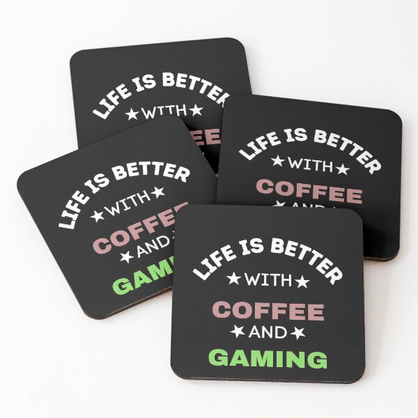 Item preview, life is better with coffee and gaming designed and sold by srm-creations.