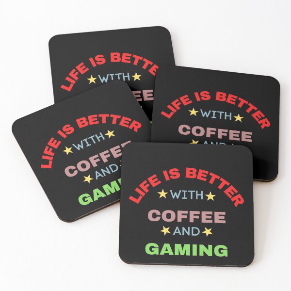 Item preview, life is better with coffee and gaming designed and sold by srm-creations.
