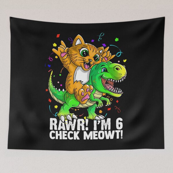 Item preview, Copy of Rawr I am 6 check meowt!  designed and sold by mermaidselina.