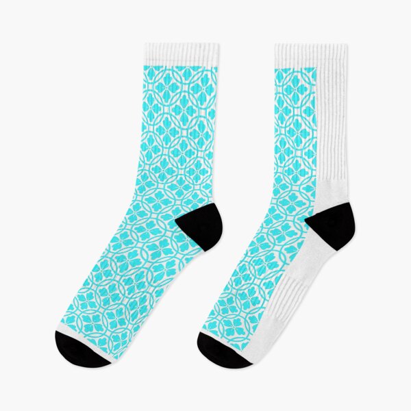 Item preview, Cyan Blue Floral Pattern designed and sold by julset.