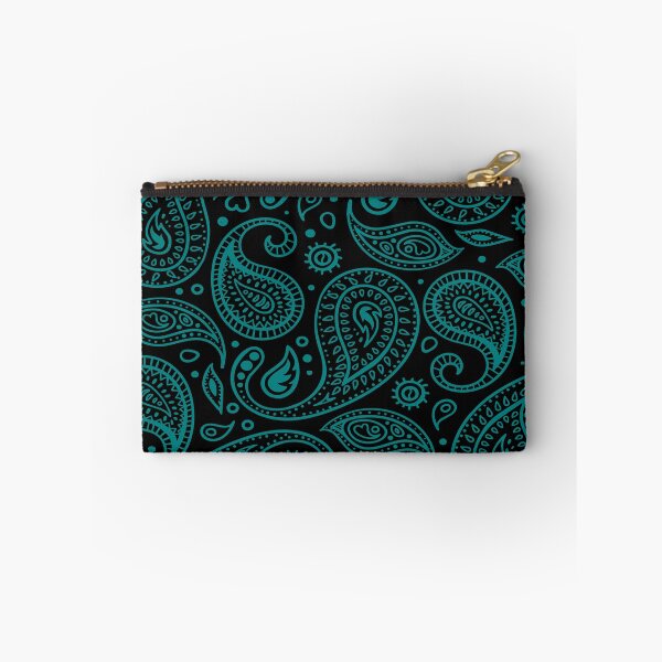 Item preview, Paisley Pattern Teal on Black Background Bandana Style Design designed and sold by Troy Krieger.