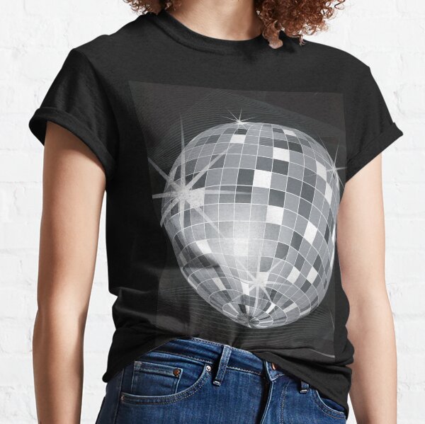 vintage 1970s style silver disco ball Classic T-Shirt