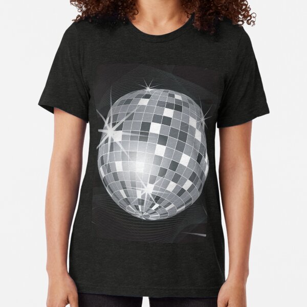 Diskokugel T-Shirt Damen party house techno discokugel club musik club 70er 80er