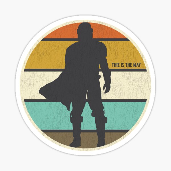 Dies ist der Weg Retro Circle Sticker