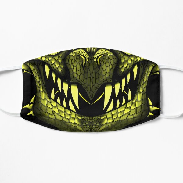 Yellow Dragon Mouth Mask V2 Flat Mask