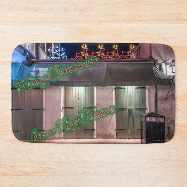 Item preview, Merry Christmas From New Orleans- Bourbon Street Doors designed and sold by NOLAPhotoGuild.