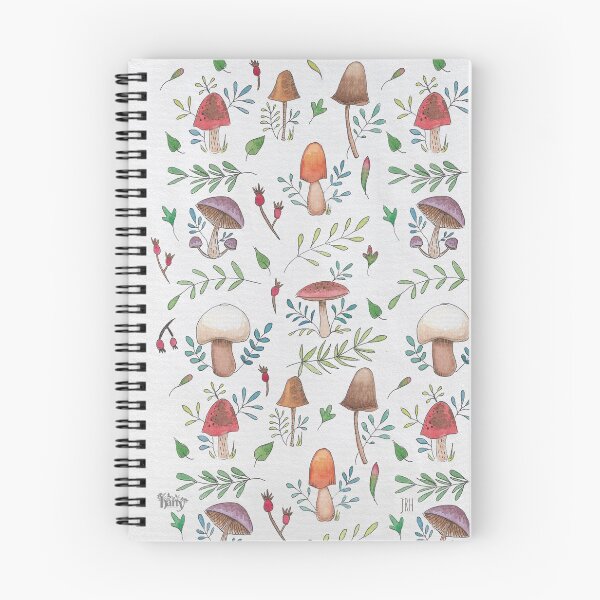 Item preview, Notebook - Watercolour Mushrooms on Watercolour Paper designed and sold by HartyUK.