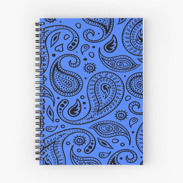 Item preview, Paisley Pattern Black on Light Blue Background Bandana Style Design designed and sold by Troy Krieger.