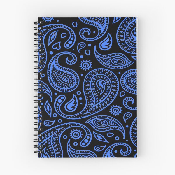 Item preview, Paisley Pattern Light Blue on Black Background Bandana Style Design designed and sold by Troy Krieger.