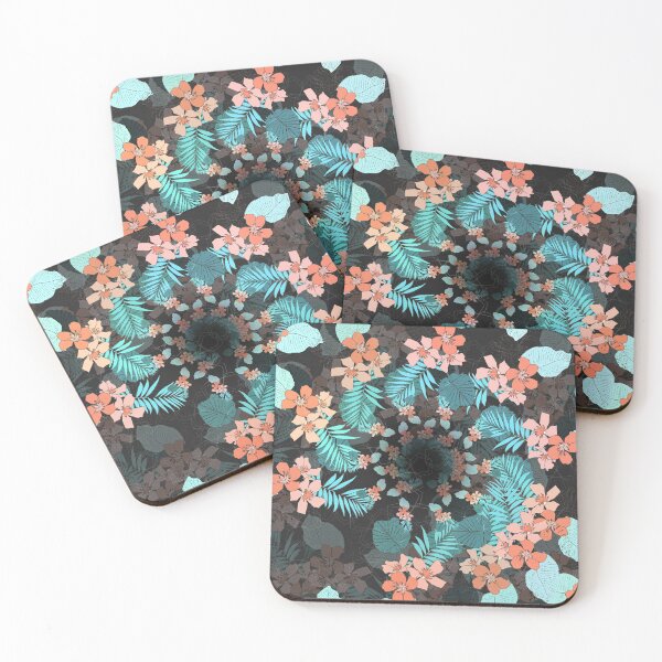 Item preview, Flower Pattern Square Dark designed and sold by Kaupasi.