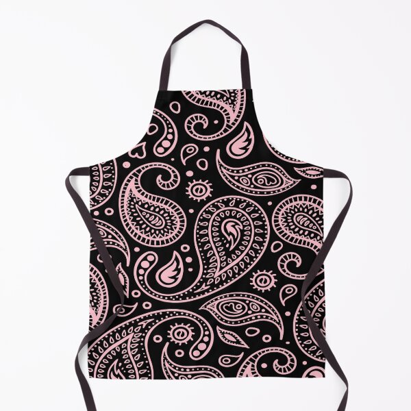 Item preview, Paisley Pattern Light Soft Baby Pink on Black Background Bandana Style Design designed and sold by Troy Krieger.