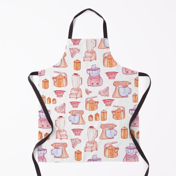 Item preview, Kitchen gears watercolor pattern on white designed and sold by AnjeseAnna.