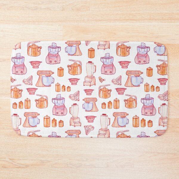Item preview, Kitchen gears watercolor pattern on white designed and sold by AnjeseAnna.