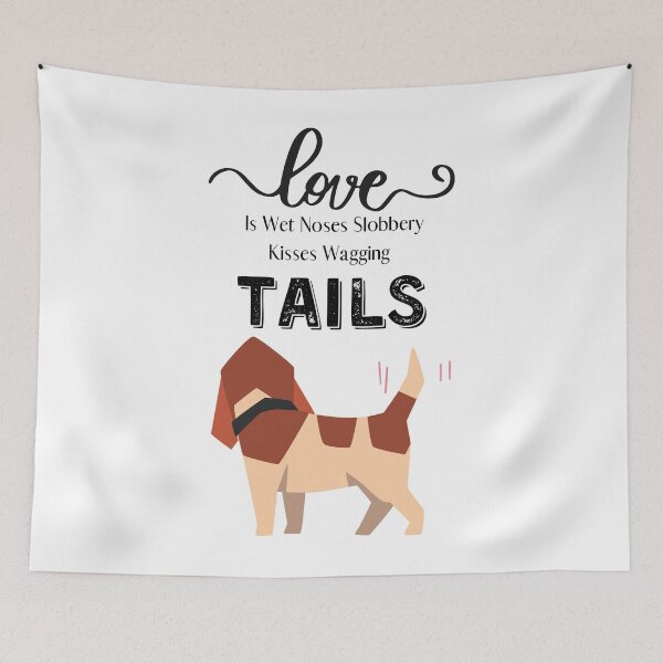 Item preview, Love Is Wet Noses Slobbery Kisses Wagging Tails,funny shirt animal dog  designed and sold by piskwi.