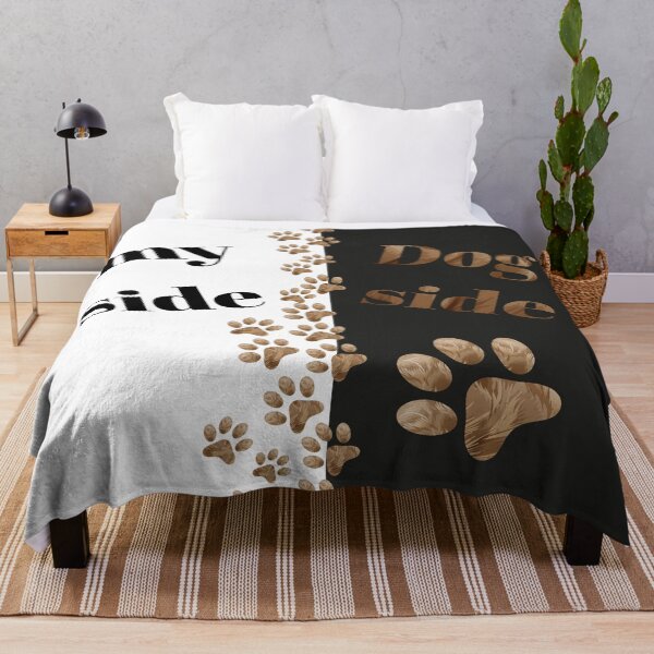 Item preview, My side Dog side blankets and pillows designed and sold by Brinax.