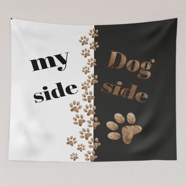 Item preview, My side Dog side blankets and pillows designed and sold by Brinax.