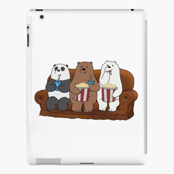 We Bare Bears ™ Panda, Grizzly and Ice Bear at movie night iPad Snap Case