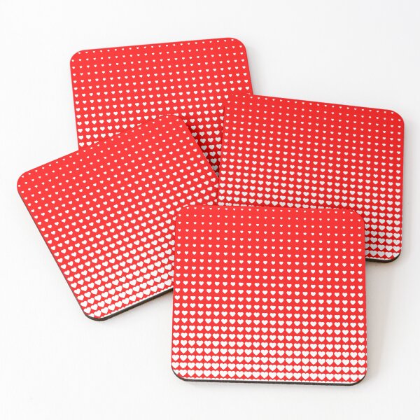 Item preview, Valentine's Day Halftone Pattern White Hearts Design Optical Effect designed and sold by fingerbeans.
