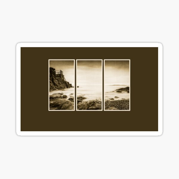 High rock triptych Sticker