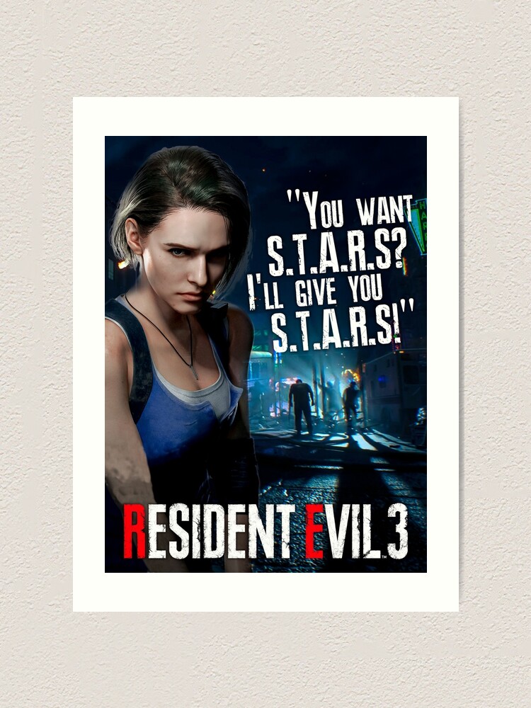 Jill Valentine Resident Evil 3 remake Art Board Print for Sale by