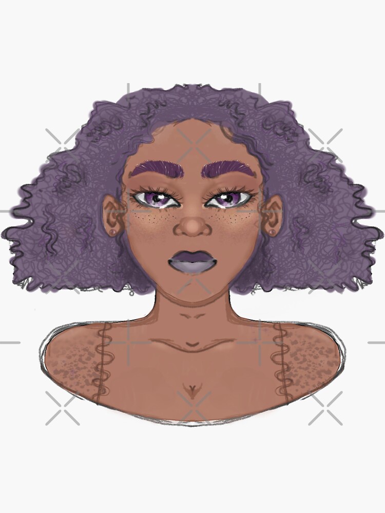 Amethyst Purple Haired Girl Sticker For Sale By K8tiekate Redbubble