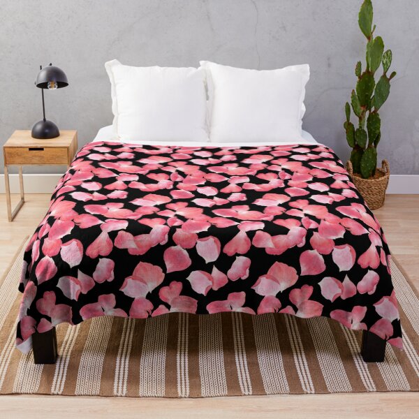Item preview, Red roses petals on black designed and sold by Flowersforbear.