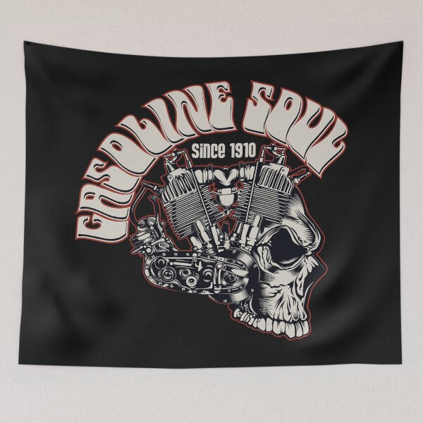 Item preview, Gasoline Biker Skull designed and sold by SiixIndustries.