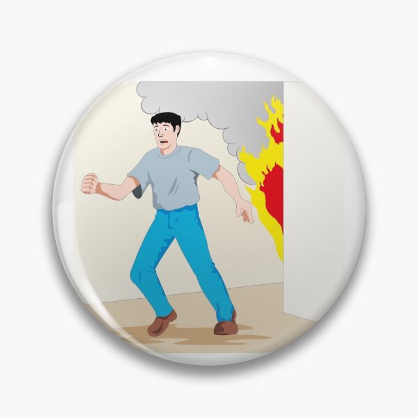 Item preview, Illustration is safety, man running from a fire designed and sold by LucianoCosmo.
