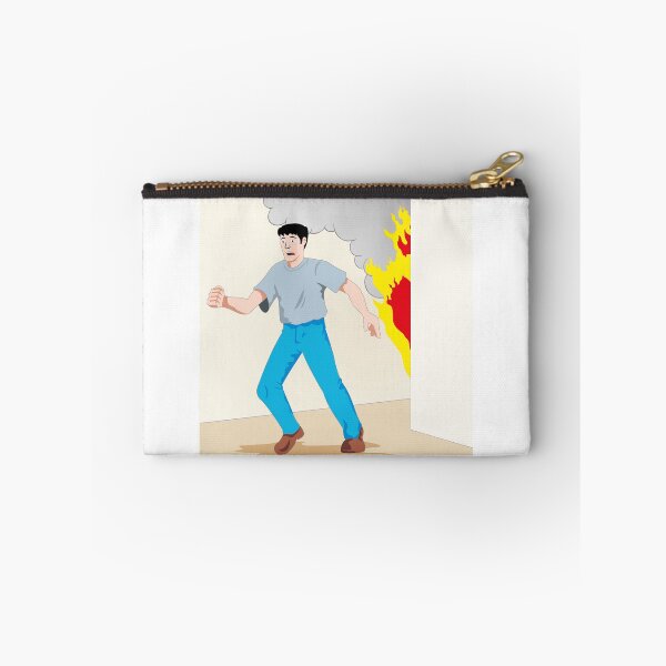 Item preview, Illustration is safety, man running from a fire designed and sold by LucianoCosmo.