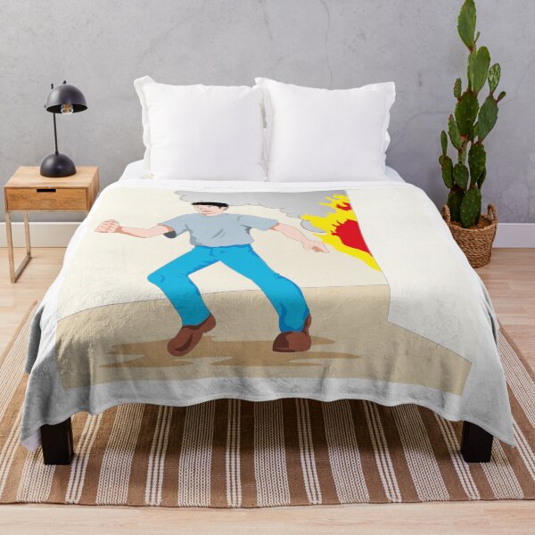 Item preview, Illustration is safety, man running from a fire designed and sold by LucianoCosmo.