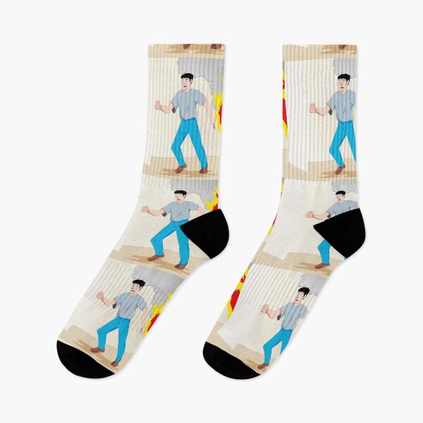 Item preview, Illustration is safety, man running from a fire designed and sold by LucianoCosmo.