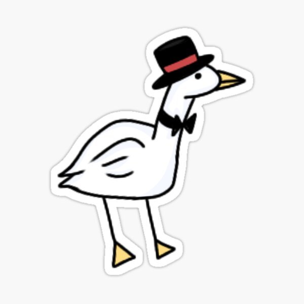 "Classy Top Hat Duck" Sticker by eBethArt Redbubble