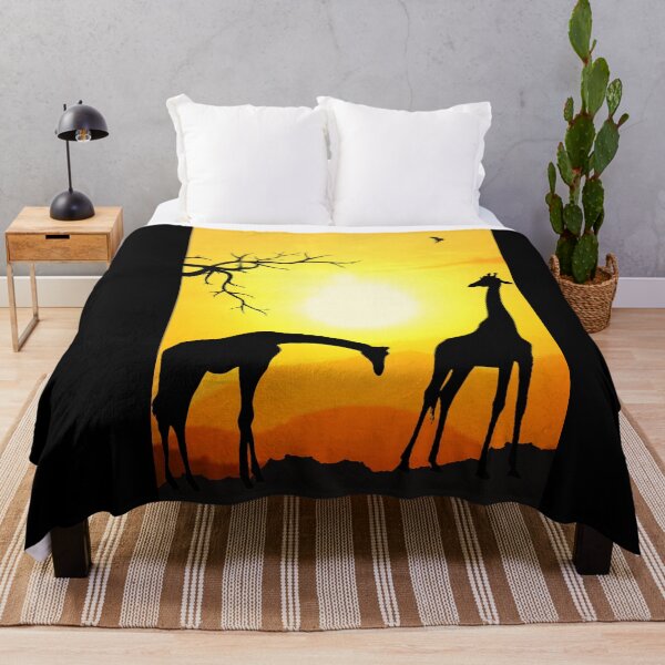 Item preview, giraffe landscape designed and sold by AJSkinnerPrints.