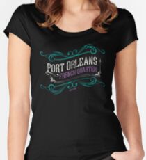 Französisches Viertel von Port Orleans Tailliertes Rundhals-Shirt