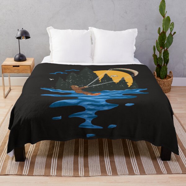 Item preview, Funny Lake Kite Surfing Cartoon Gift designed and sold by MrEddie10.