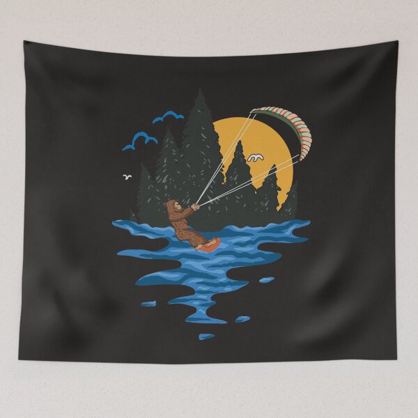 Item preview, Funny Lake Kite Surfing Cartoon Gift designed and sold by MrEddie10.