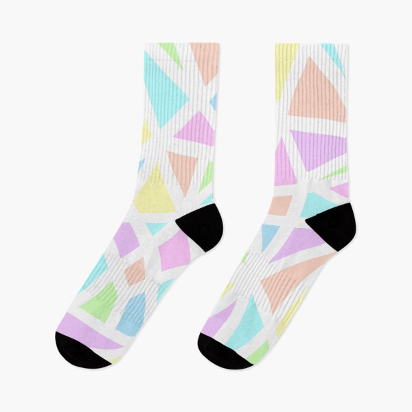 Item preview, Pastel Rainbow Stained Glass Geometric designed and sold by Whoopsidoodle.