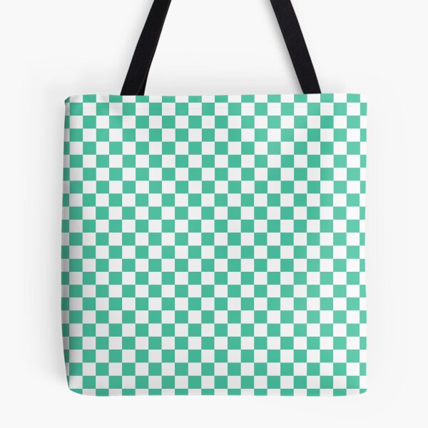 Item preview, Biscay Green and White Check Coloured Pattern - Chequered, Checkered, Checks designed and sold by MissCheck.