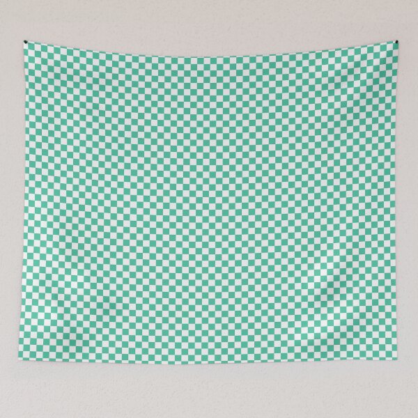 Item preview, Biscay Green and White Check Coloured Pattern - Chequered, Checkered, Checks designed and sold by MissCheck.