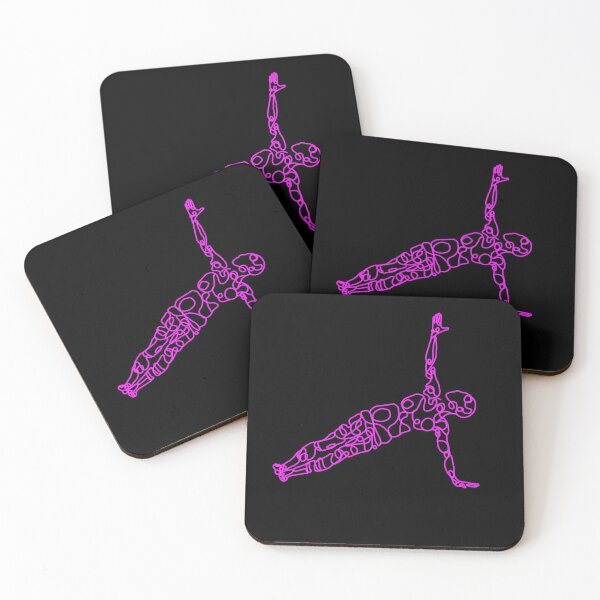 Item preview, Contour Line Yoga-Crown Chakra Side Plank 1  designed and sold by FranksArtWorld.