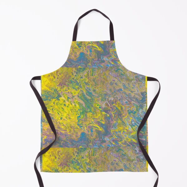 Artikelvorschau, Sonnenaufgang über dem Bach Abstrakte Acrylmalerei mit Wellen und Strudeln von Gelb, Rosa, Blau, Purpur und Grün entworfen und verkauft von AliCatOriginals.