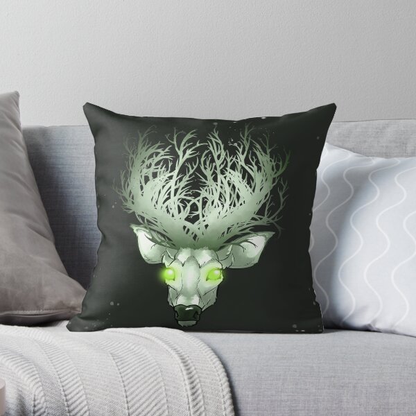 Forest God Throw Pillow