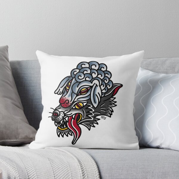 Artikelvorschau, Wolf im Schafspelz - Traditionelles Tattoo entworfen und verkauft von DoolCoodles.