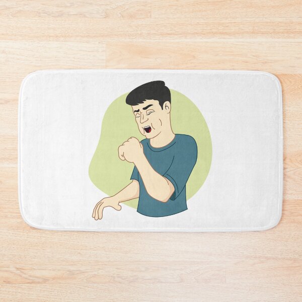 Item preview, Illustration represents a Caucasian man with cough symptoms. Ideal for health and institutional newsletters designed and sold by LucianoCosmo.