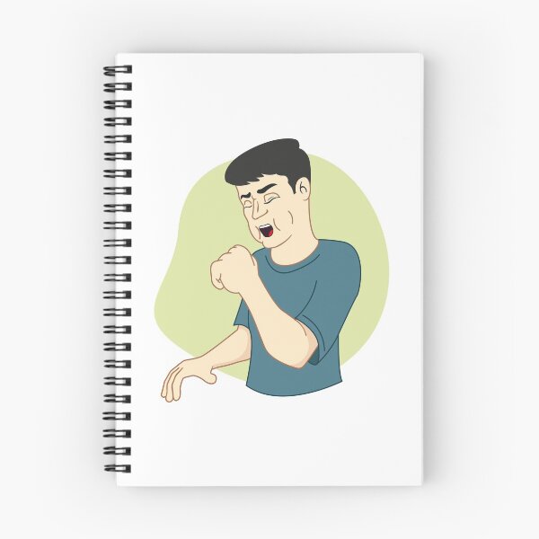 Item preview, Illustration represents a Caucasian man with cough symptoms. Ideal for health and institutional newsletters designed and sold by LucianoCosmo.